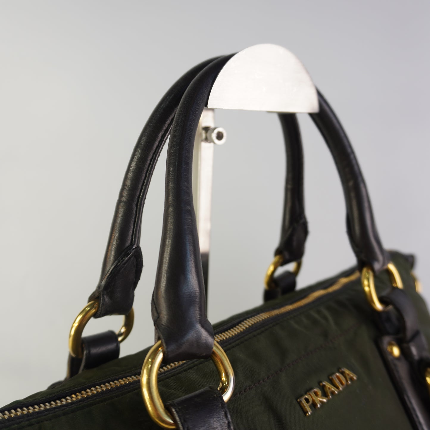 Prada Tessuto Jacquard Logo Green