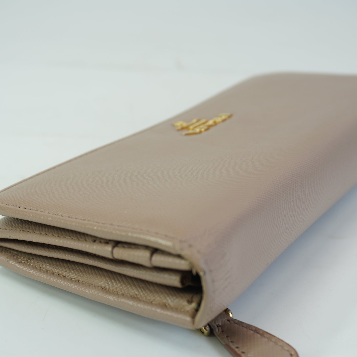 Prada Saffiaano Leather Beige Long Wallet GHW