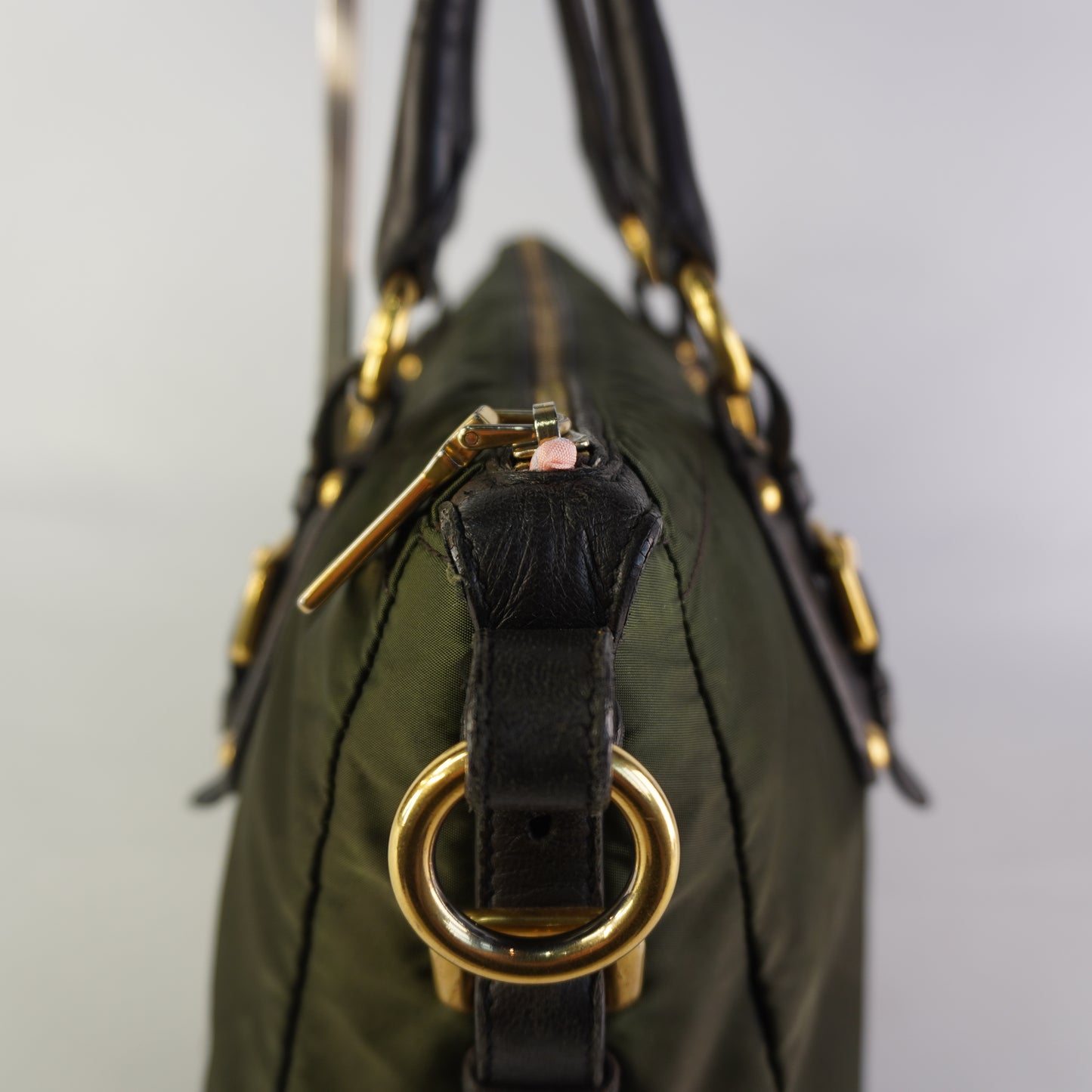 Prada Tessuto Jacquard Logo Green