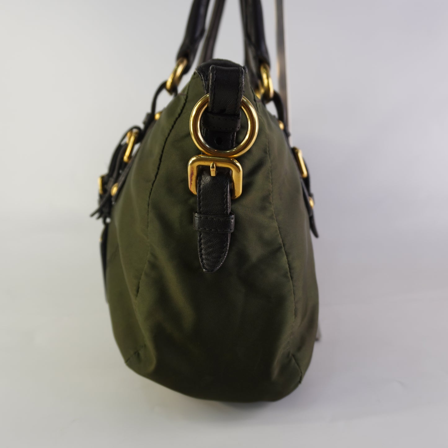 Prada Tessuto Jacquard Logo Green