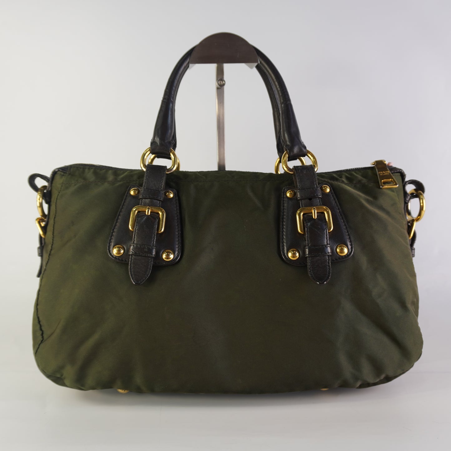 Prada Tessuto Jacquard Logo Green