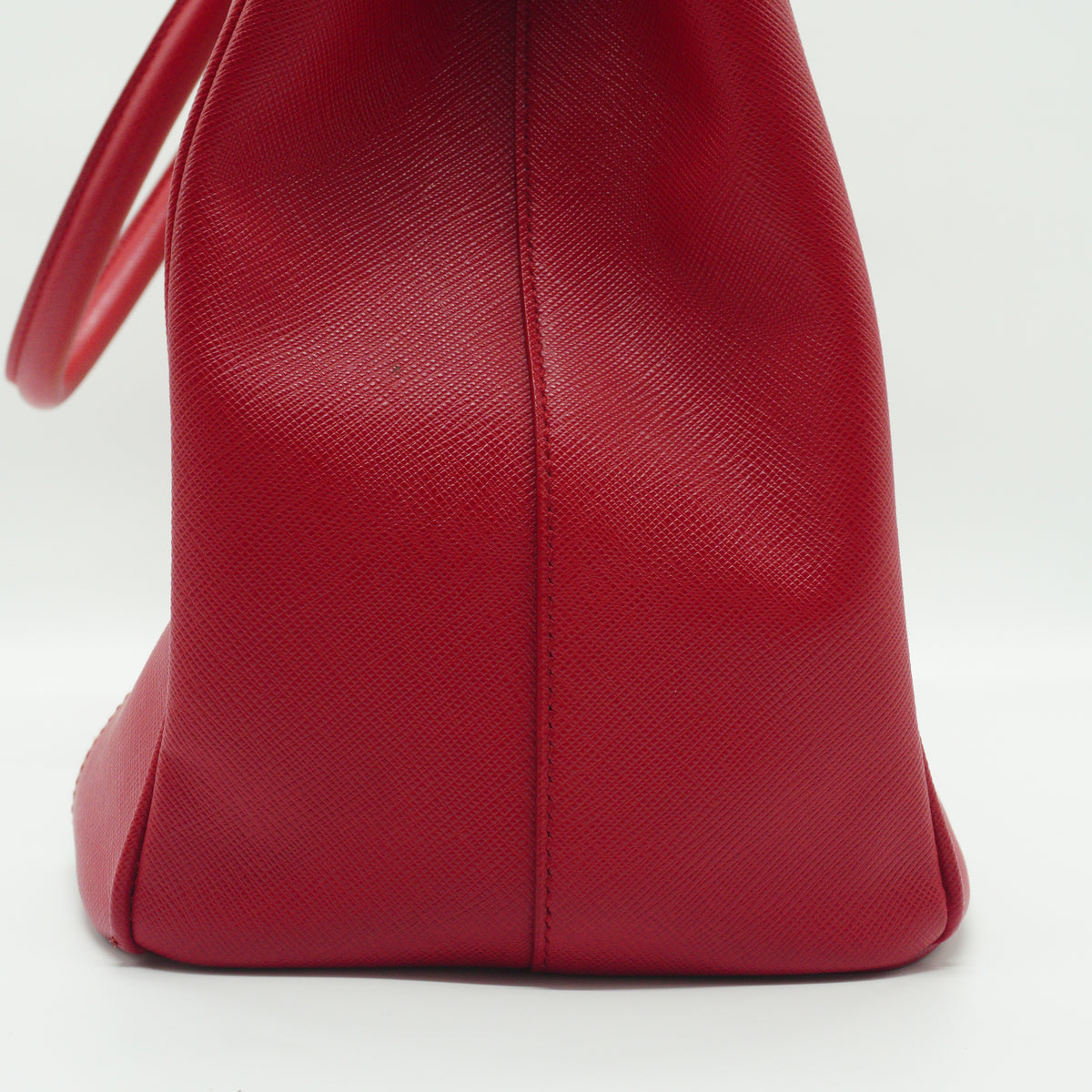 Prada Galleria Large Double Zip Tote White/Red GHW