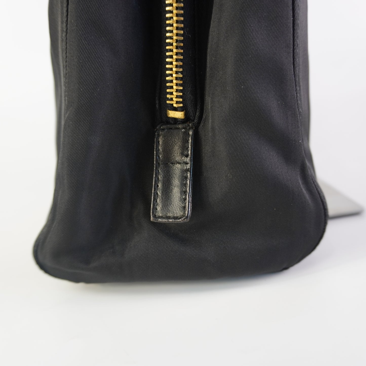 Prada Tessuto Nylon Chain Shoulder Black