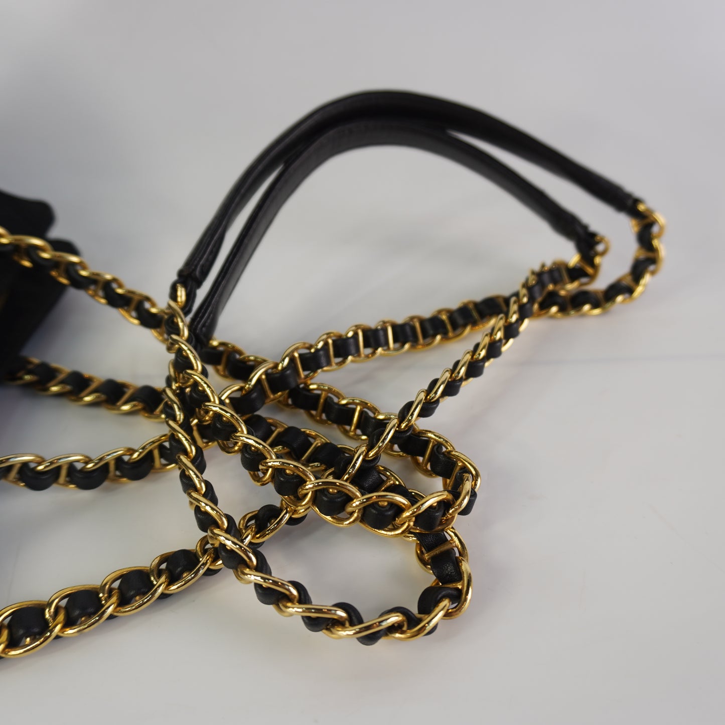 Prada Tessuto Nylon Chain Shoulder Black
