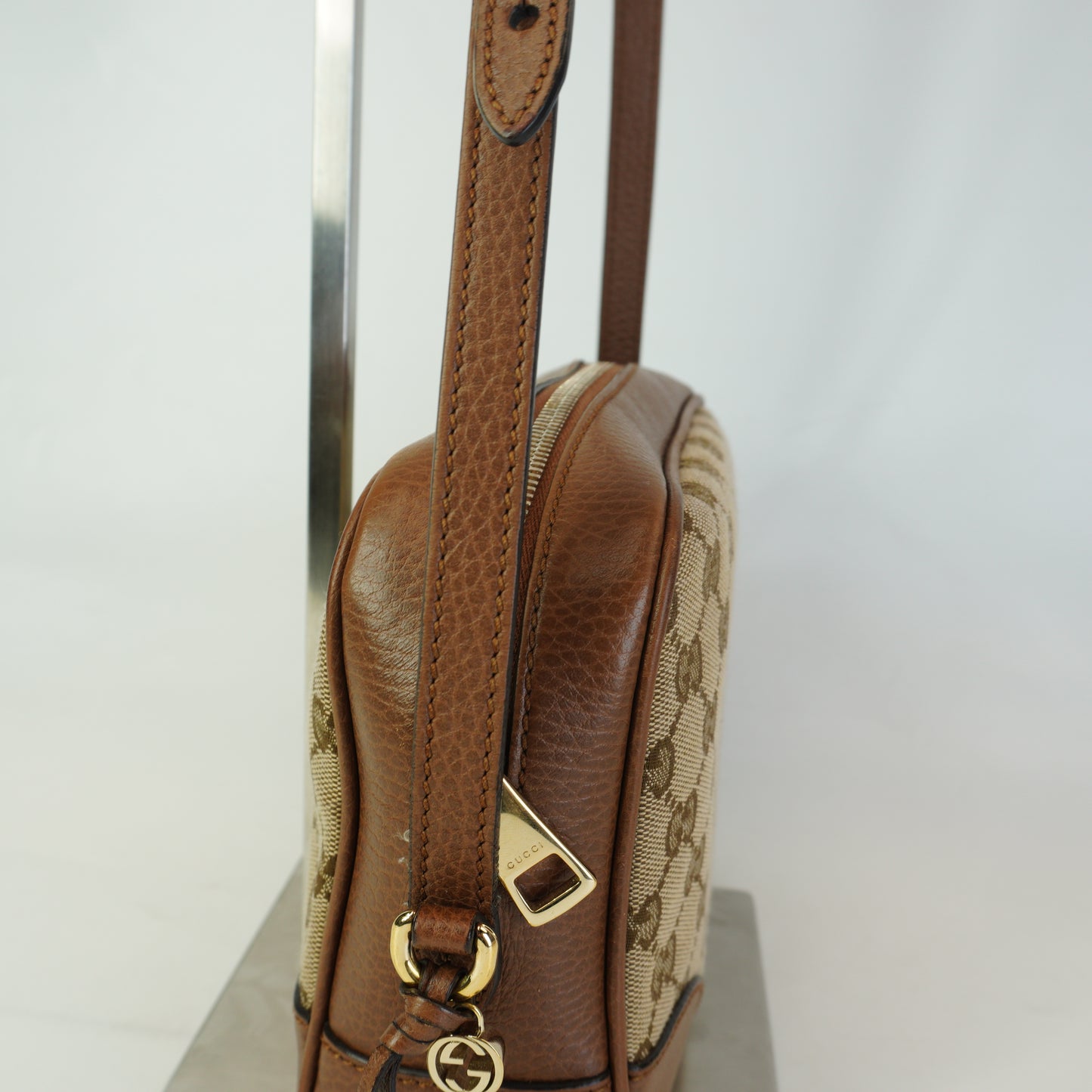 Gucci Bree Mini Camera Bag Canvas GHW