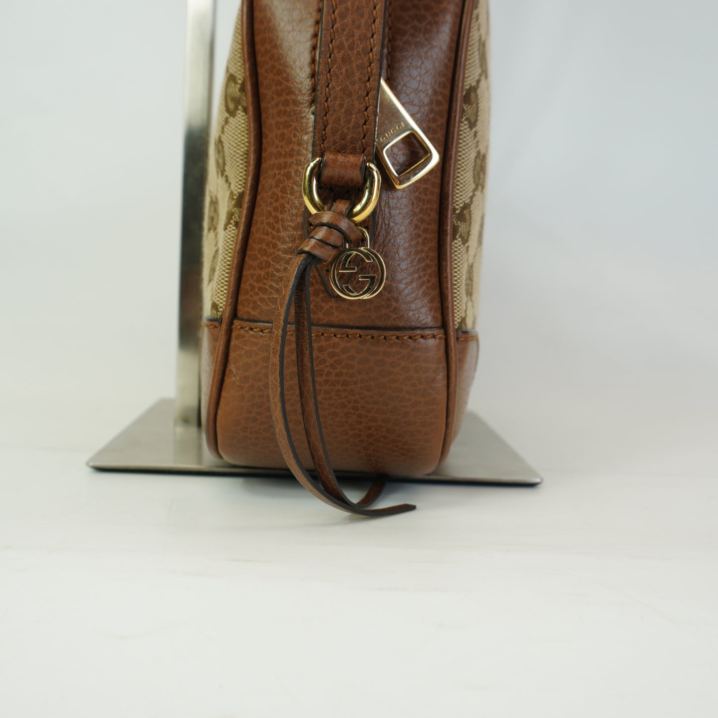 Gucci Bree Mini Camera Bag Canvas GHW
