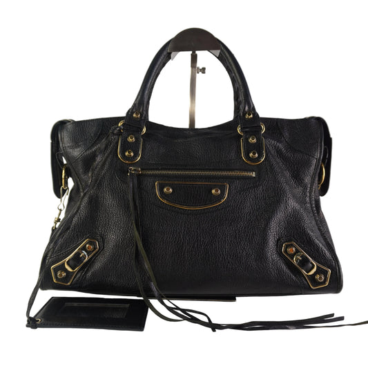 Balenciaga Metallic Edge City Black