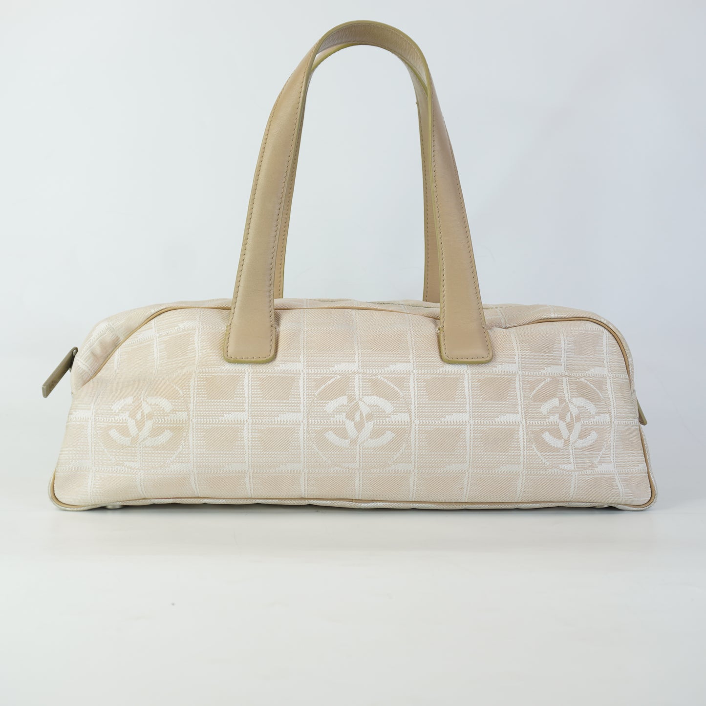 Chanel Travel Line Jacquard Mini Boston Beige
