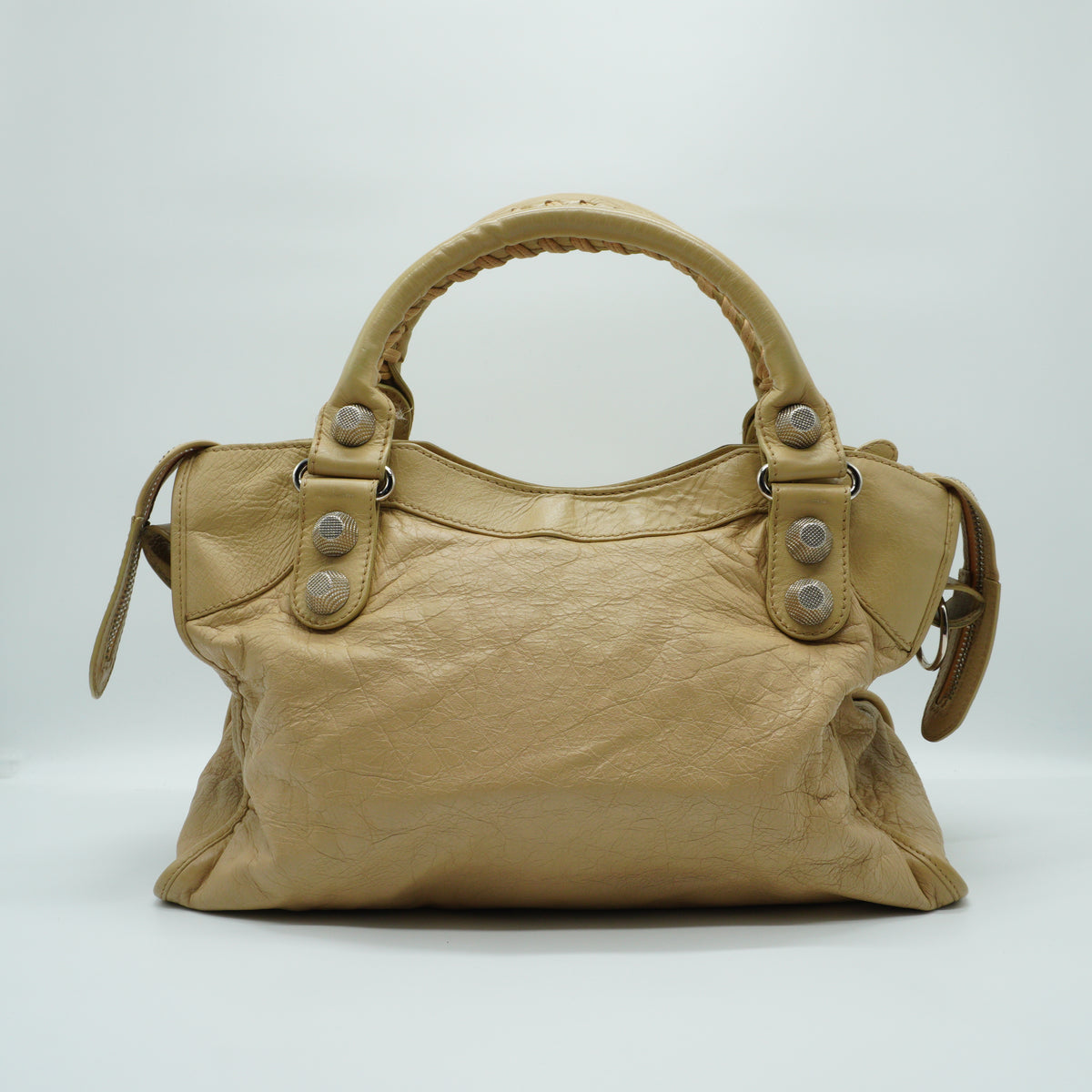 Balenciaga City Handbag Large Lambskin Moutarde SHW