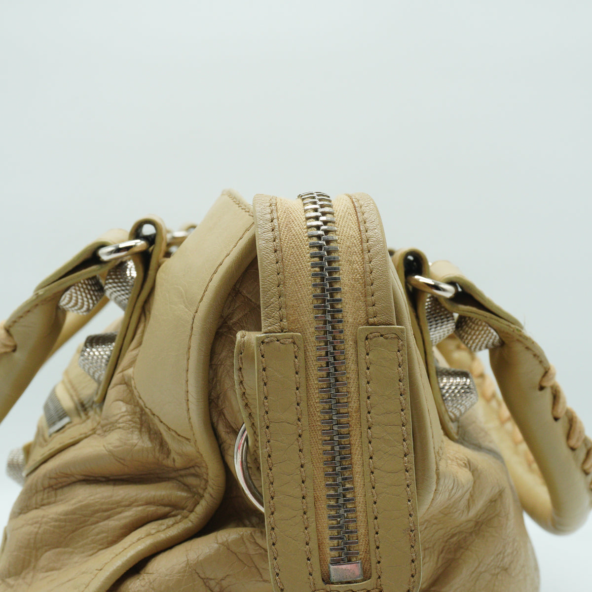 Balenciaga City Handbag Large Lambskin Moutarde SHW