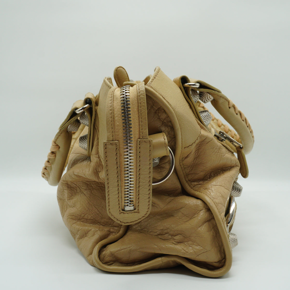 Balenciaga City Handbag Large Lambskin Moutarde SHW