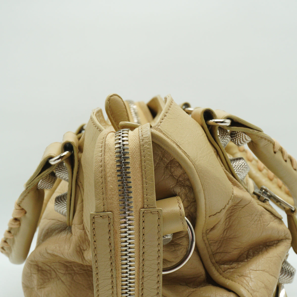 Balenciaga City Handbag Large Lambskin Moutarde SHW