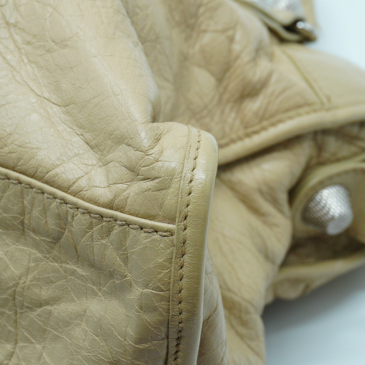 Balenciaga City Handbag Large Lambskin Moutarde SHW
