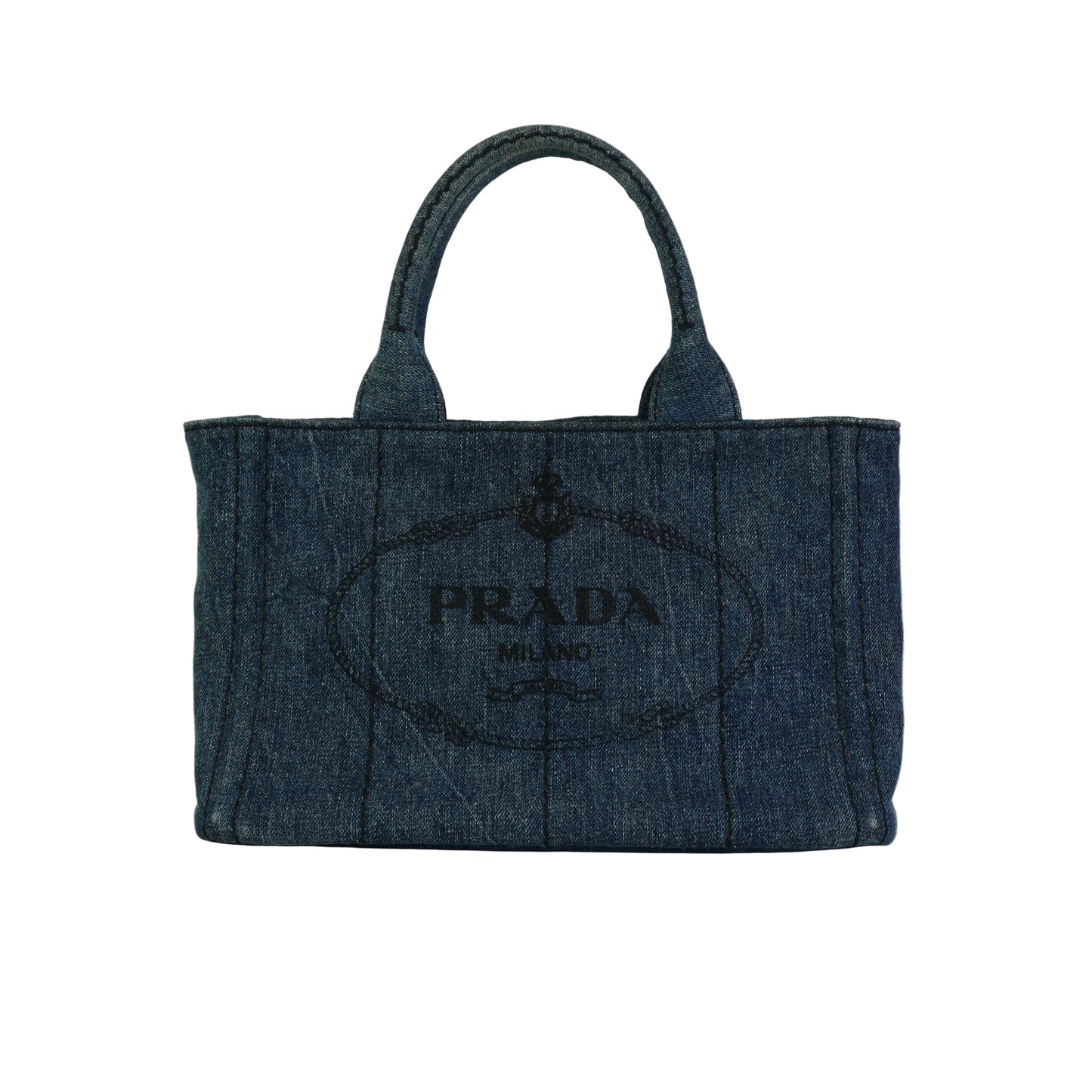 Prada Canapa Denim GHW Medium