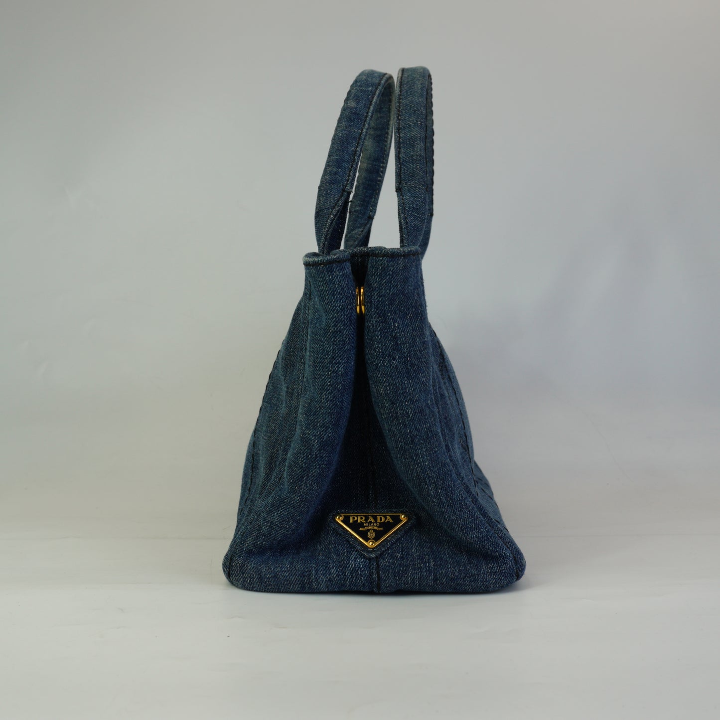 Prada Canapa Denim GHW Medium
