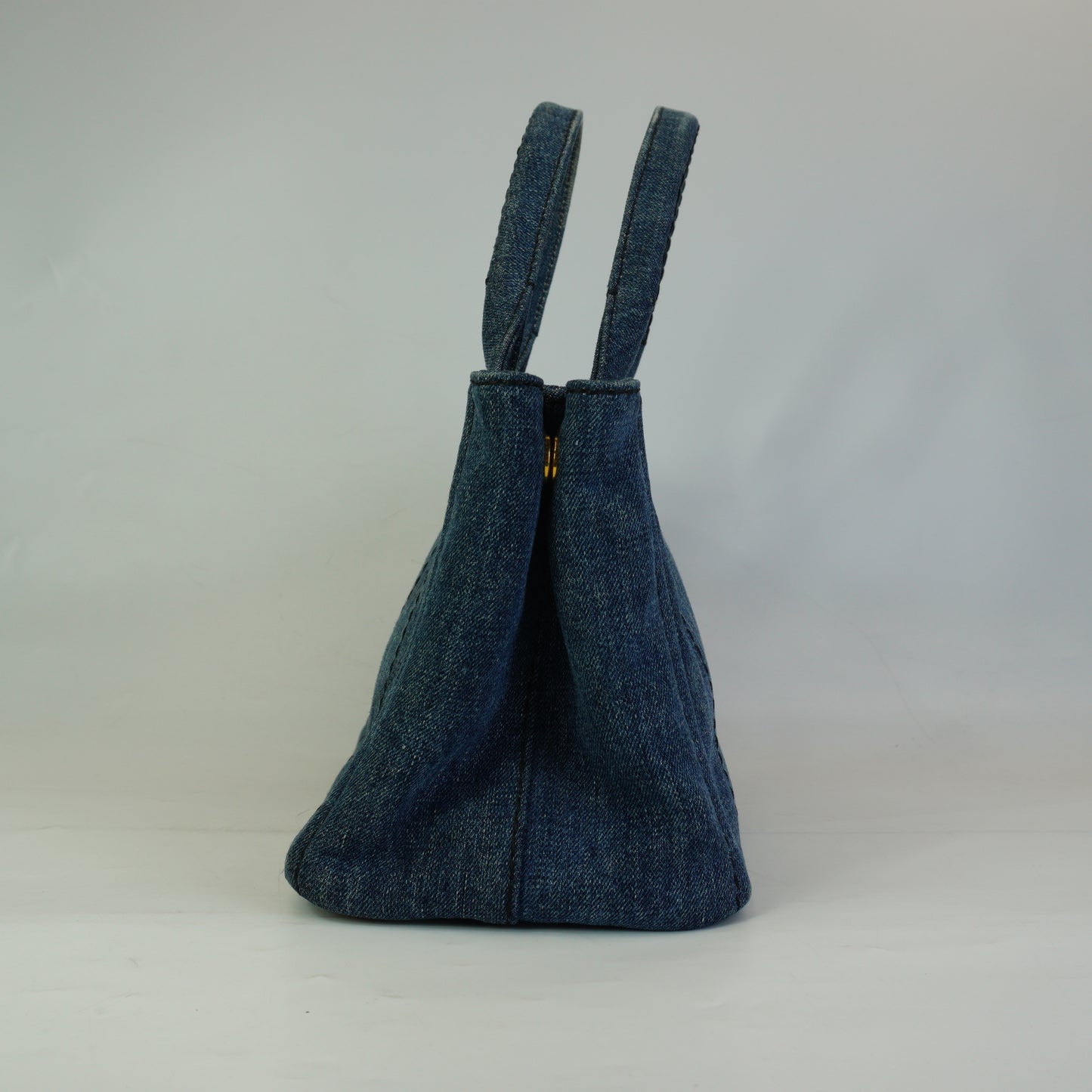 Prada Canapa Denim GHW Medium