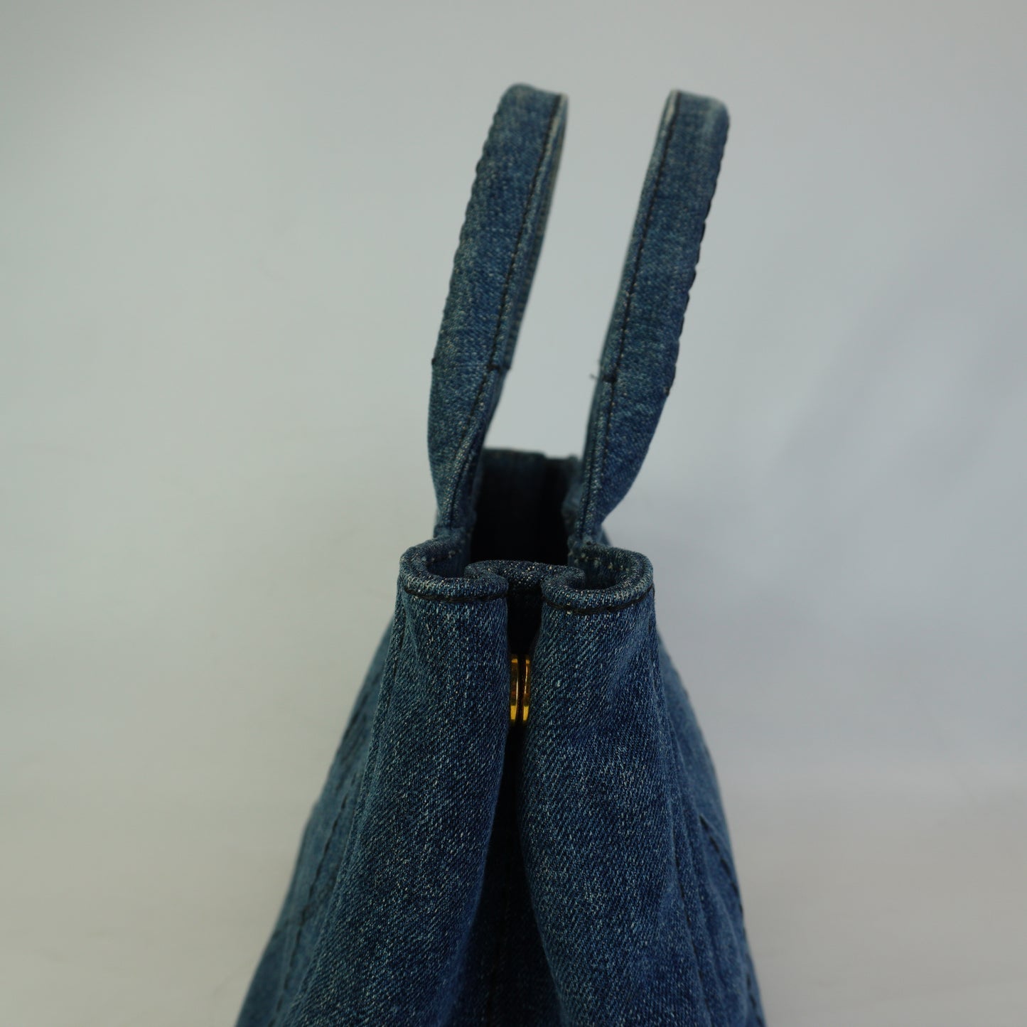 Prada Canapa Denim GHW Medium