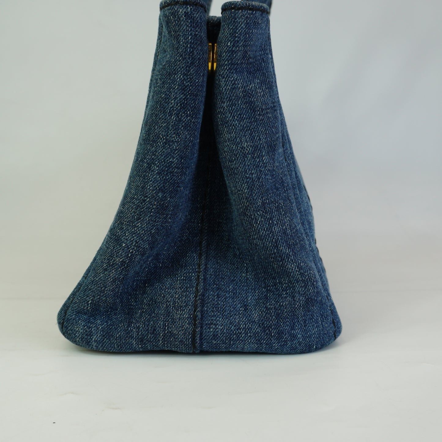 Prada Canapa Denim GHW Medium