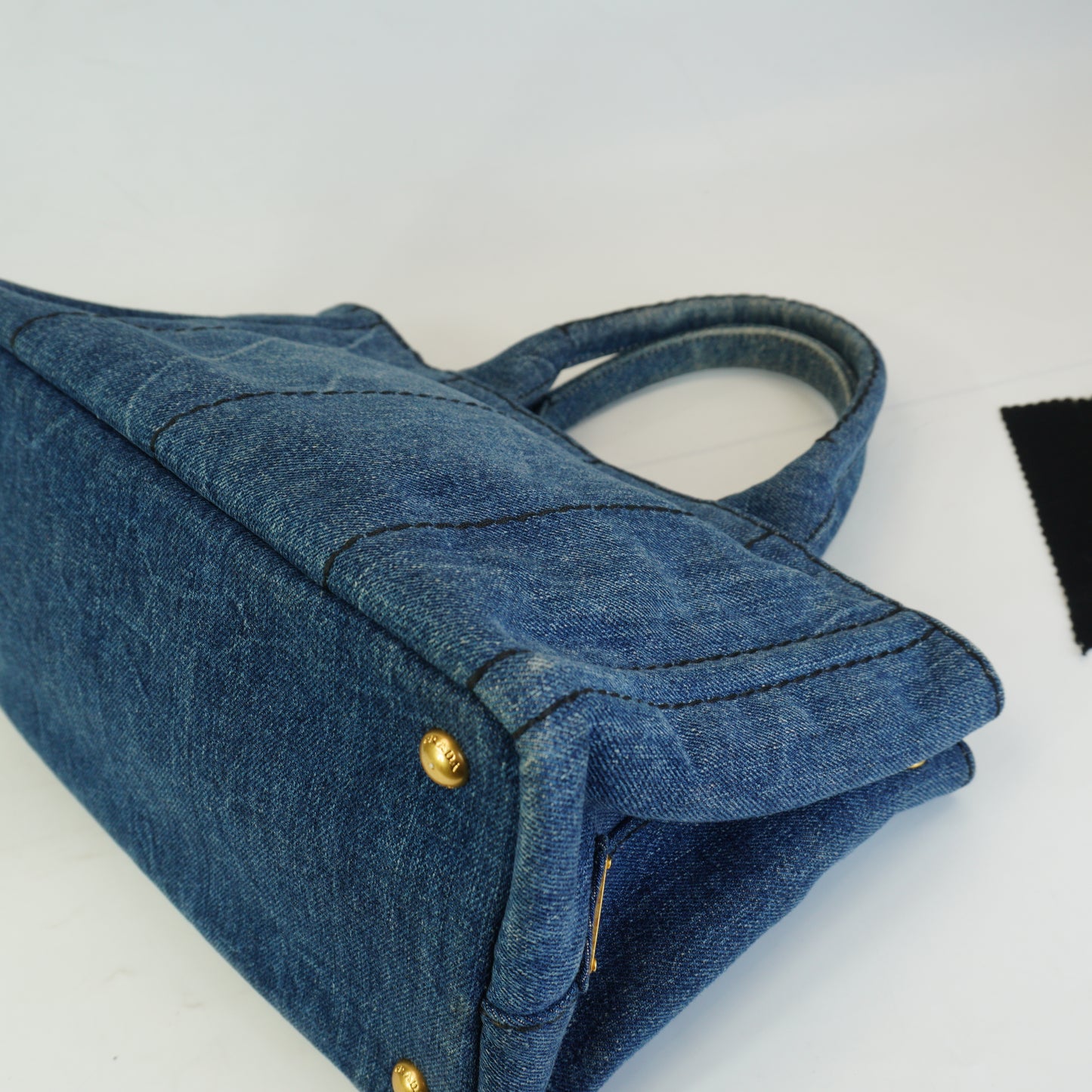 Prada Canapa Denim GHW Medium