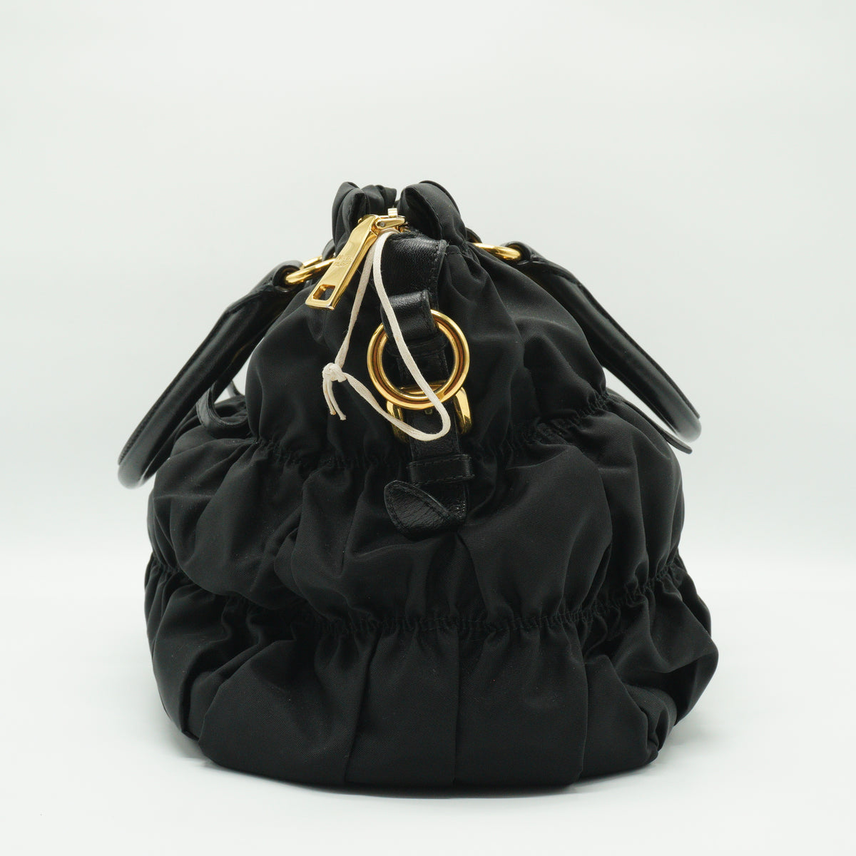 Prada Tessuto Gaufre Satchel Large Black GHW