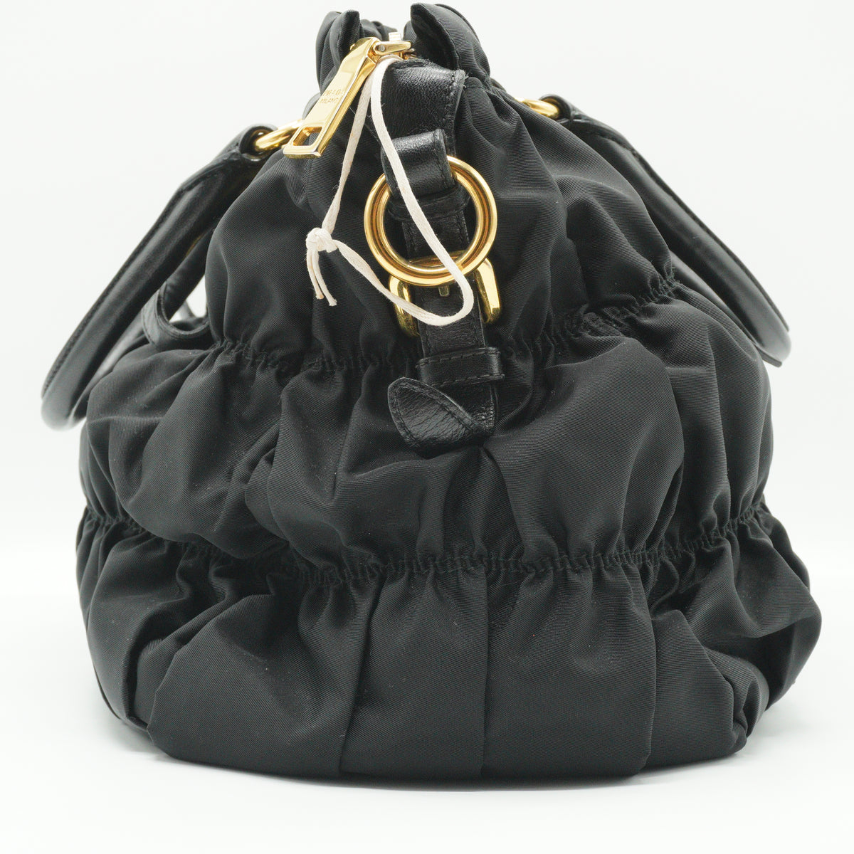 Prada Tessuto Gaufre Satchel Large Black GHW