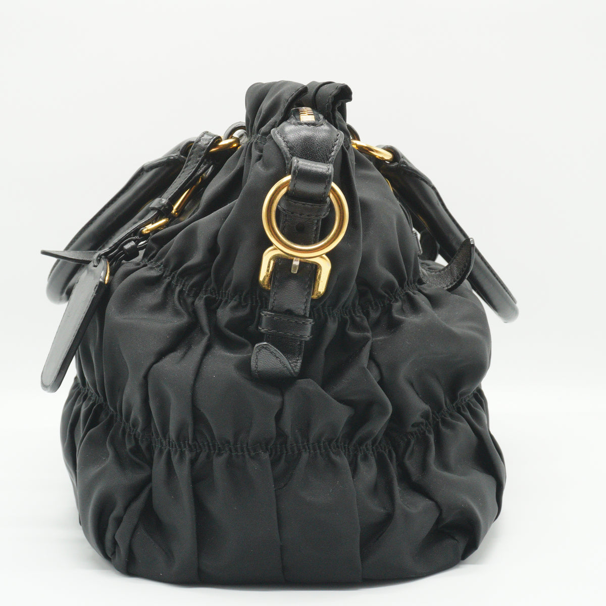 Prada Tessuto Gaufre Satchel Large Black GHW