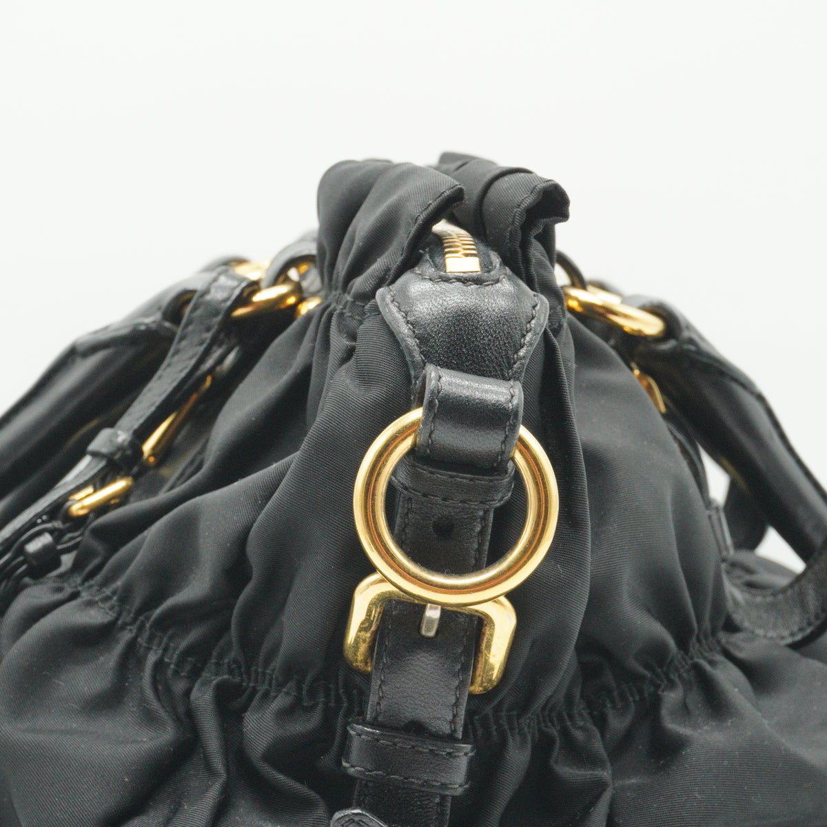 Prada Tessuto Gaufre Satchel Large Black GHW