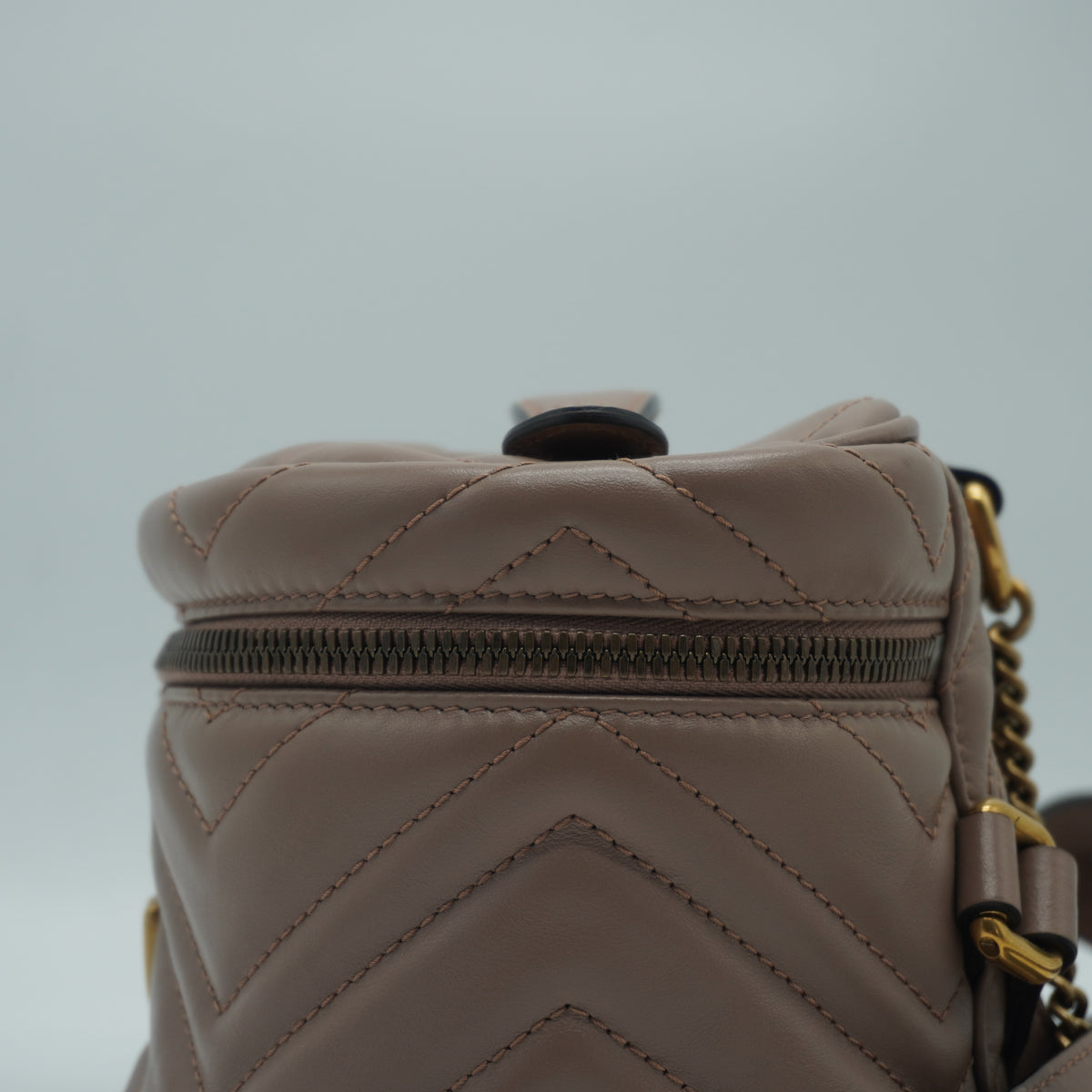 Gucci	Pre-Owned GG Marmont Vanity Matelasse Leather Backpack Mini beige GHW