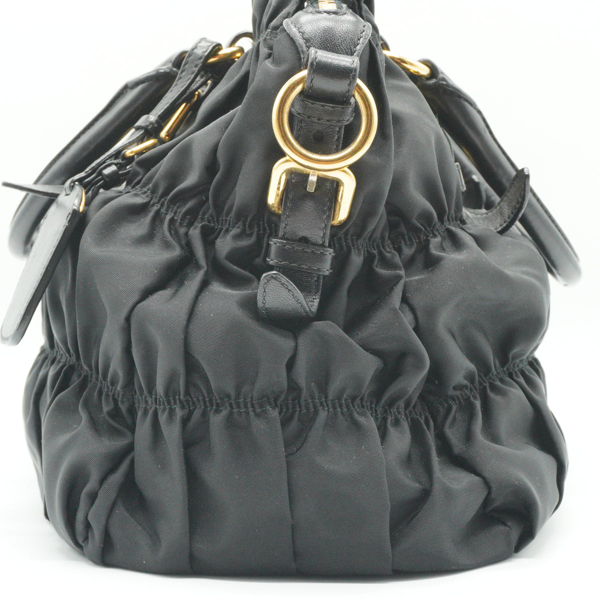 Prada Tessuto Gaufre Satchel Large Black GHW