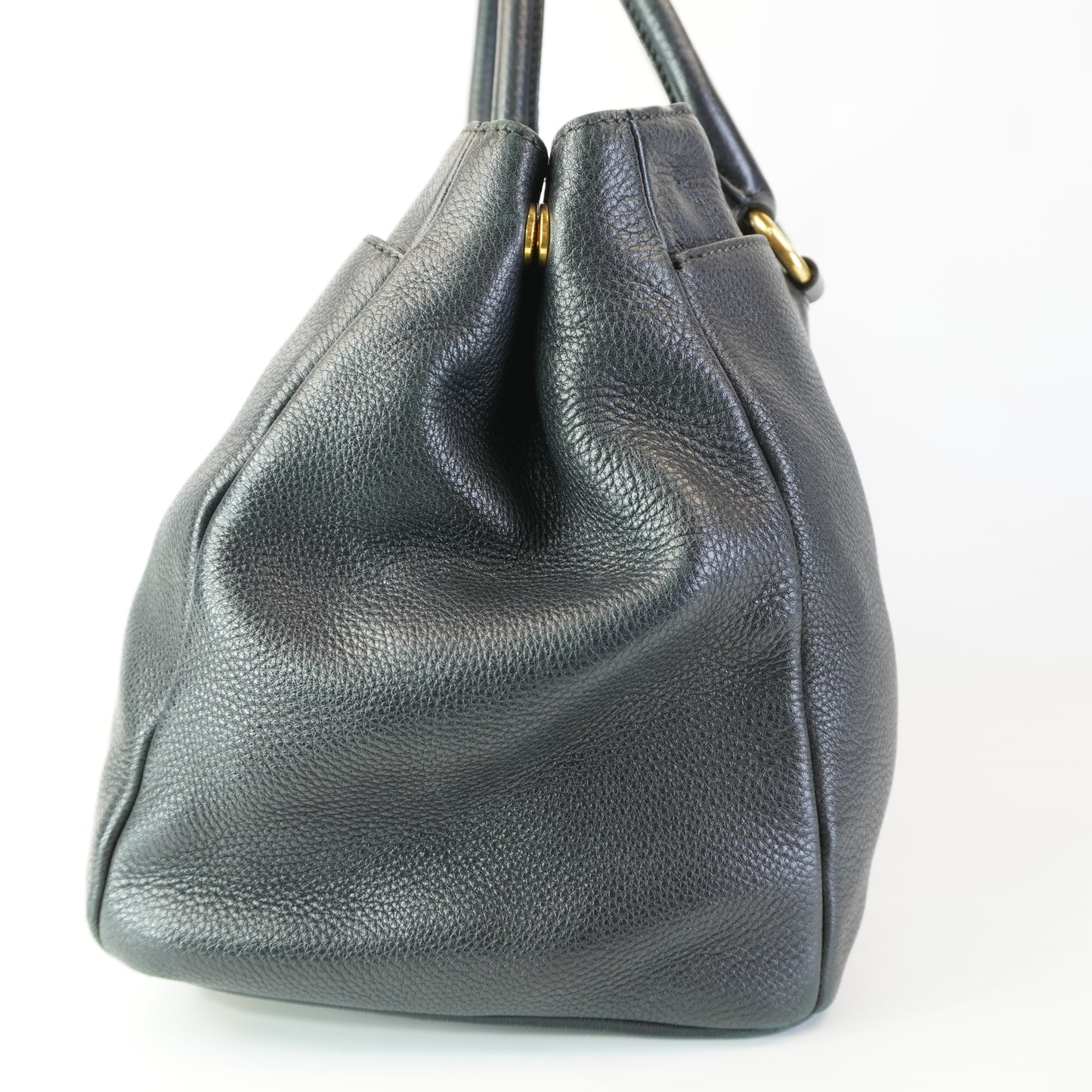 Prada Vitello Daino Tote Black