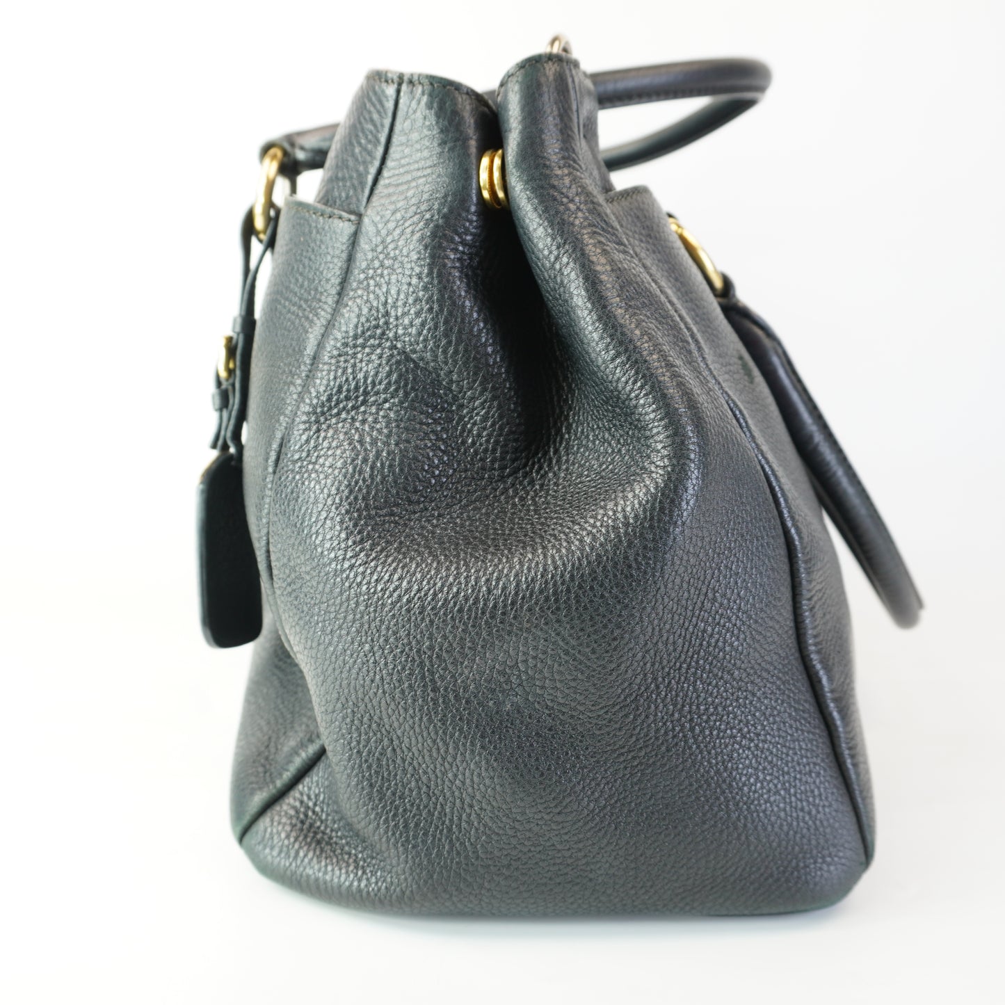 Prada Vitello Daino Tote Black