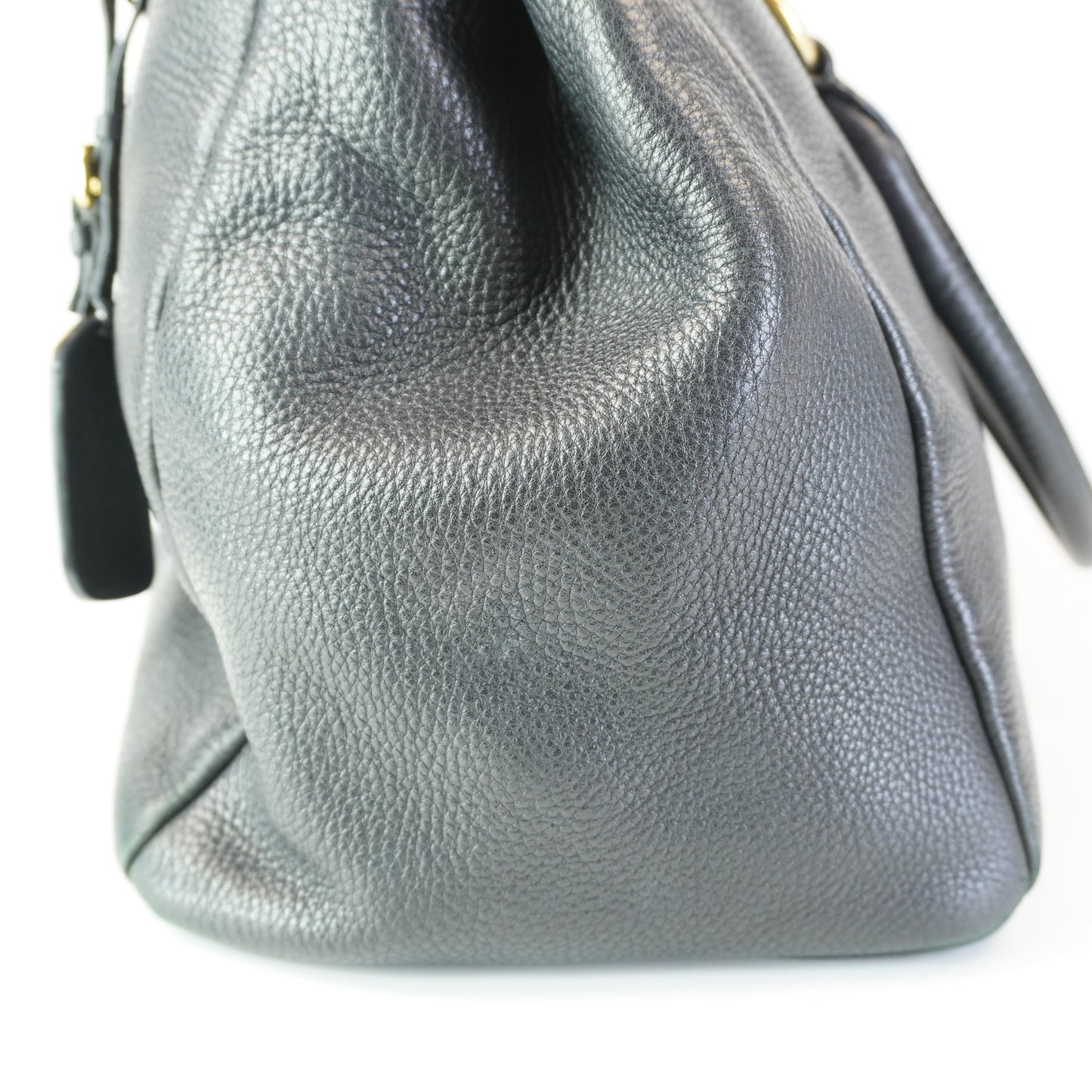 Prada Vitello Daino Tote Black
