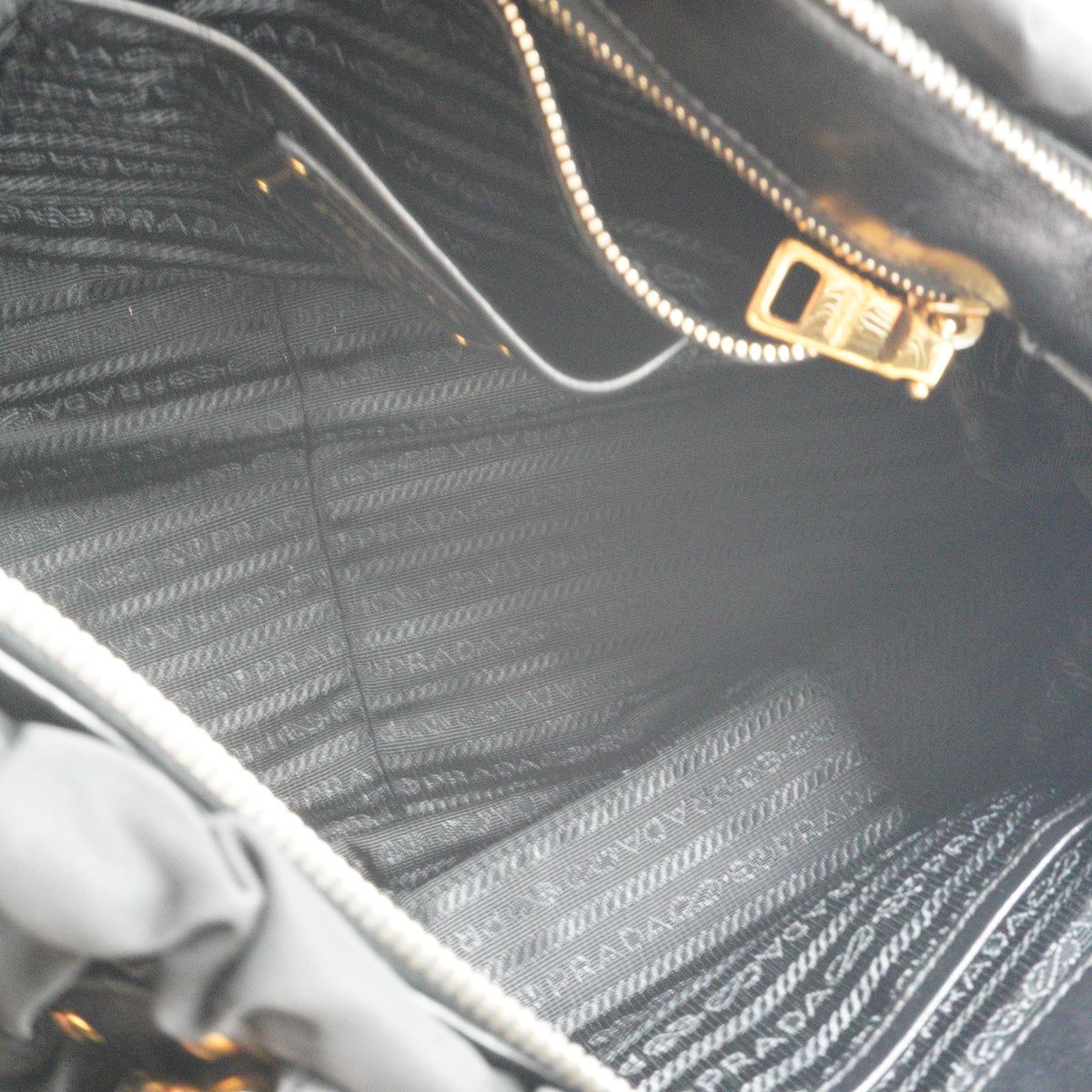 Prada Tessuto Gaufre Satchel Large Black GHW