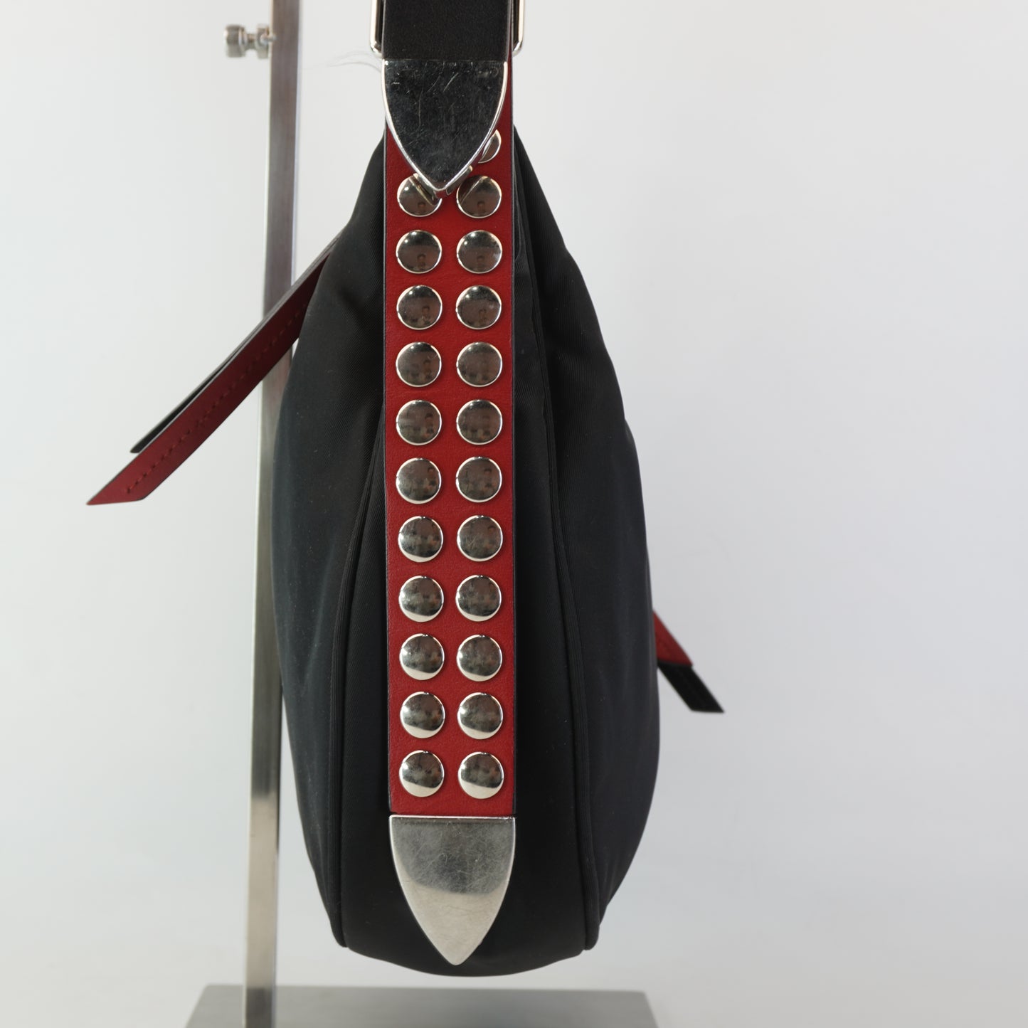 Prada New Vela Studded Hobo Bag