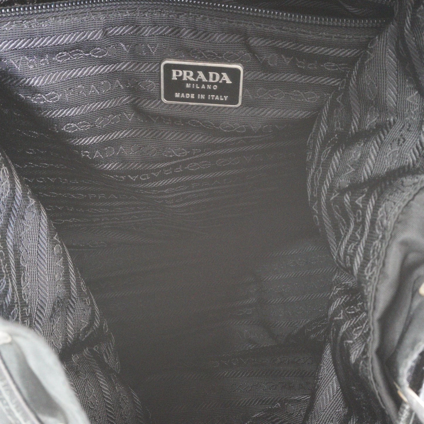 Prada Backpack Black SHW Large