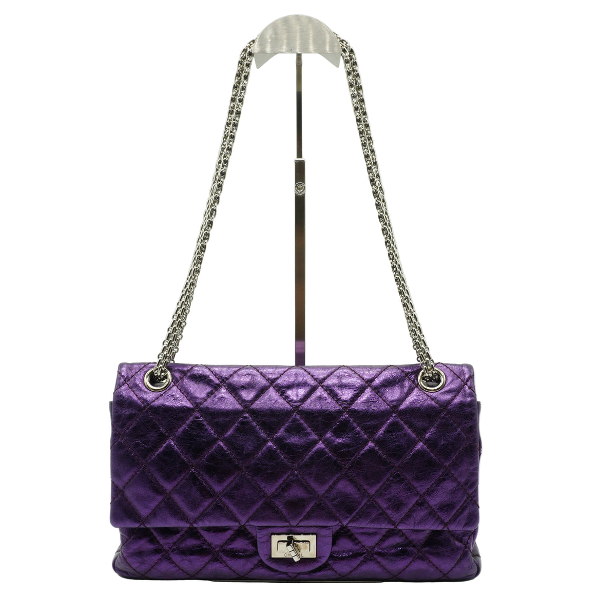 Chanel 2.55 Reissue Medium Flap Calfskin Purple SHW