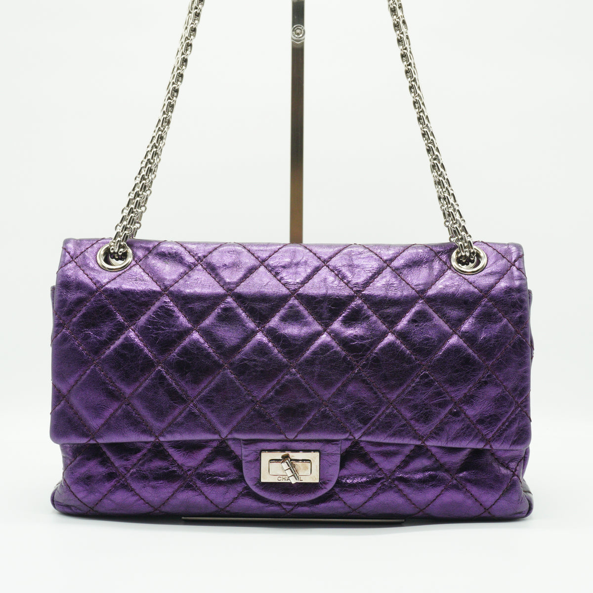 Chanel 2.55 Reissue Medium Flap Calfskin Purple SHW