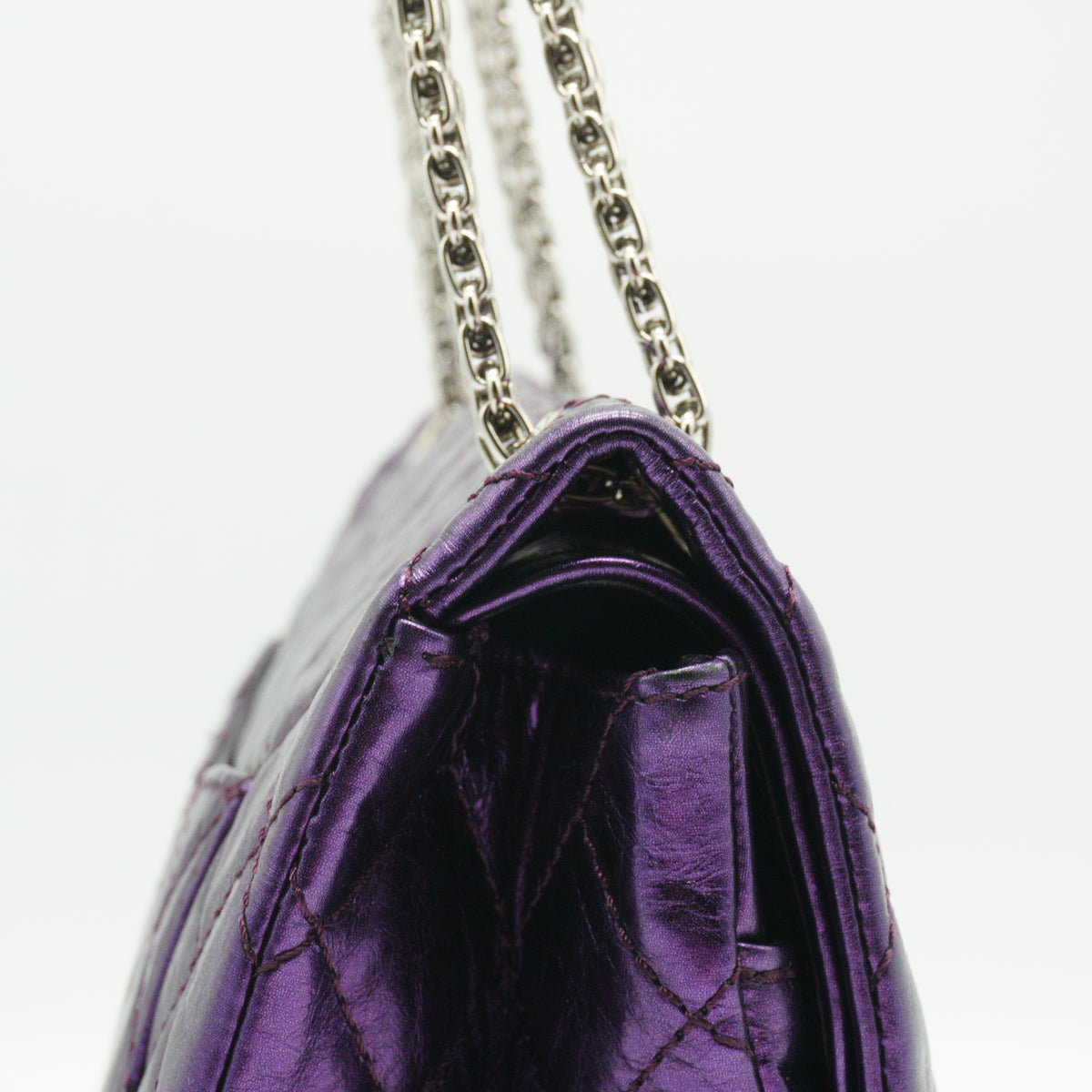 Chanel 2.55 Reissue Medium Flap Calfskin Purple SHW