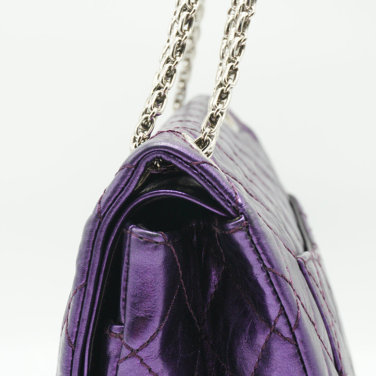 Chanel 2.55 Reissue Medium Flap Calfskin Purple SHW