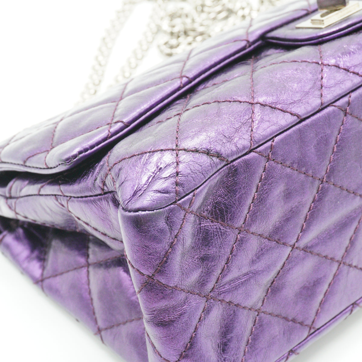 Chanel 2.55 Reissue Medium Flap Calfskin Purple SHW