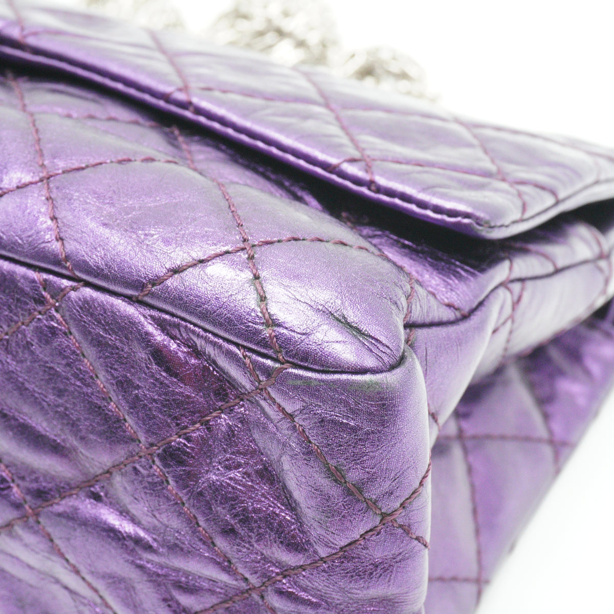 Chanel 2.55 Reissue Medium Flap Calfskin Purple SHW