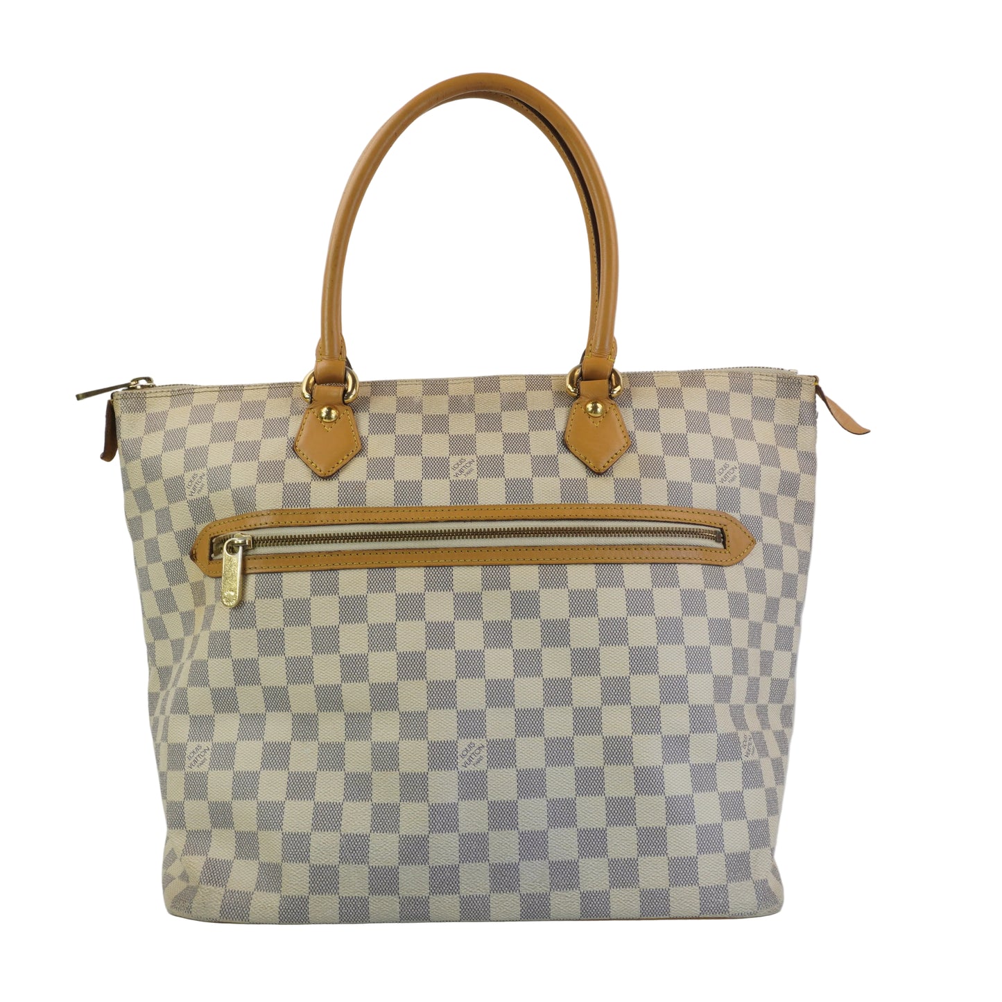 Louis Vuitton	Damier Azur Saleya Tote Bag GHW Large