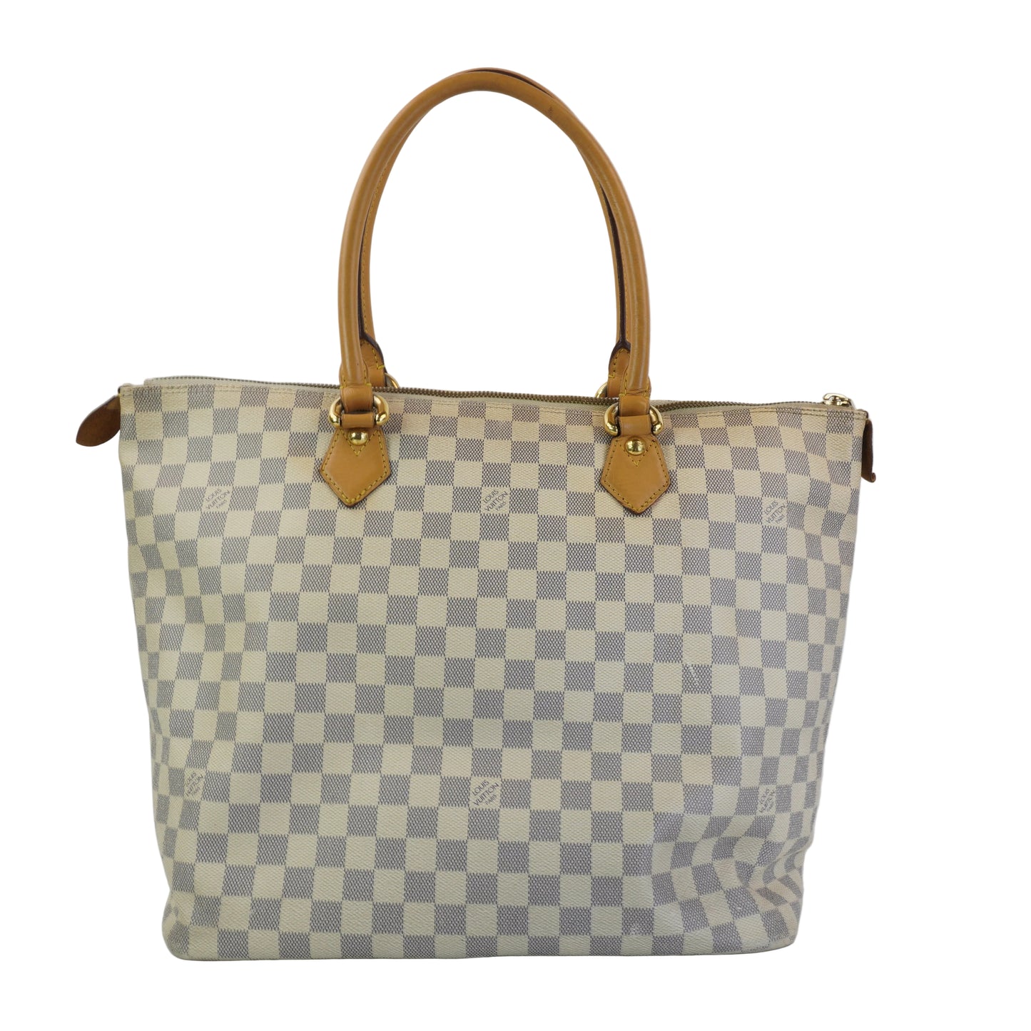 Louis Vuitton	Damier Azur Saleya Tote Bag GHW Large