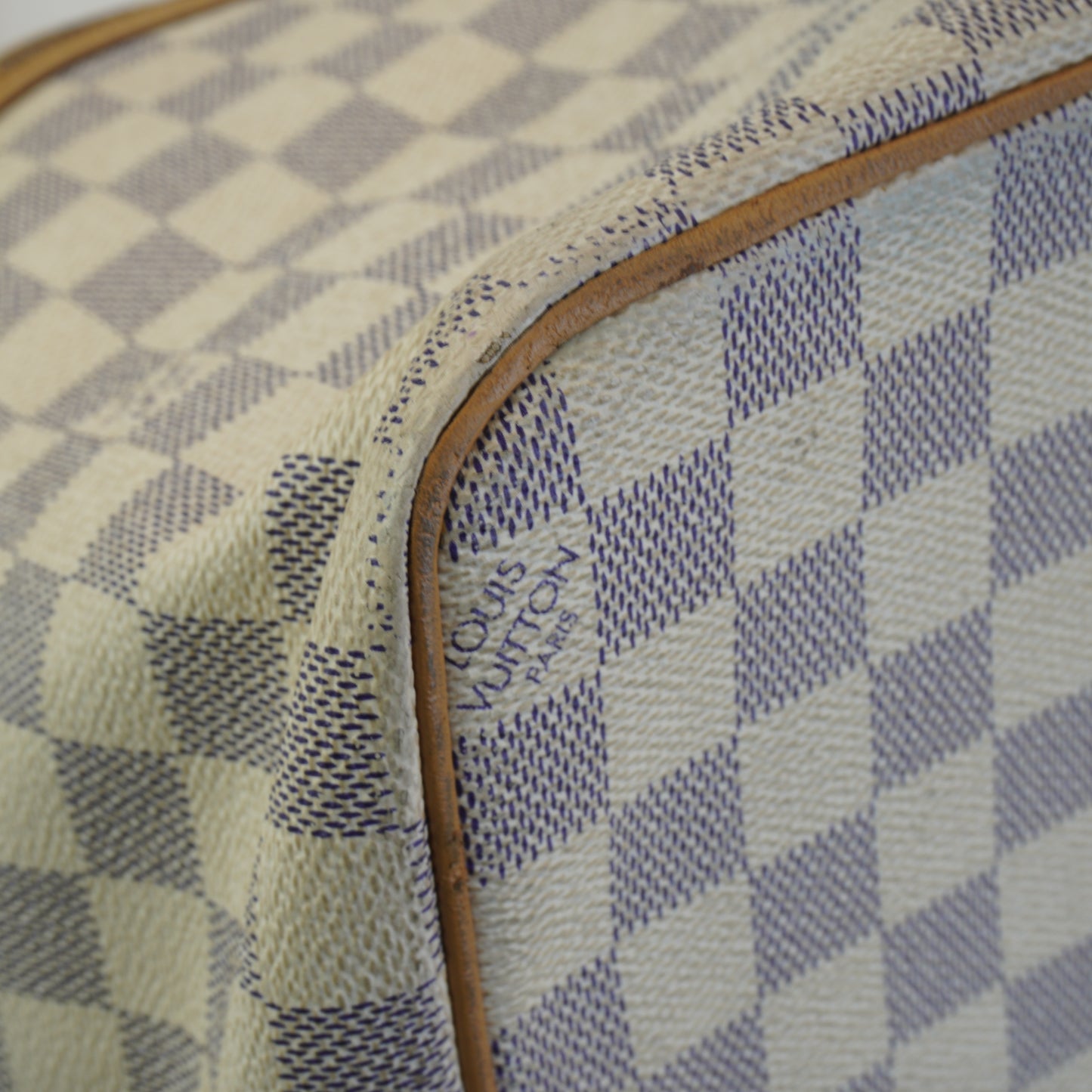 Louis Vuitton	Damier Azur Saleya Tote Bag GHW Large