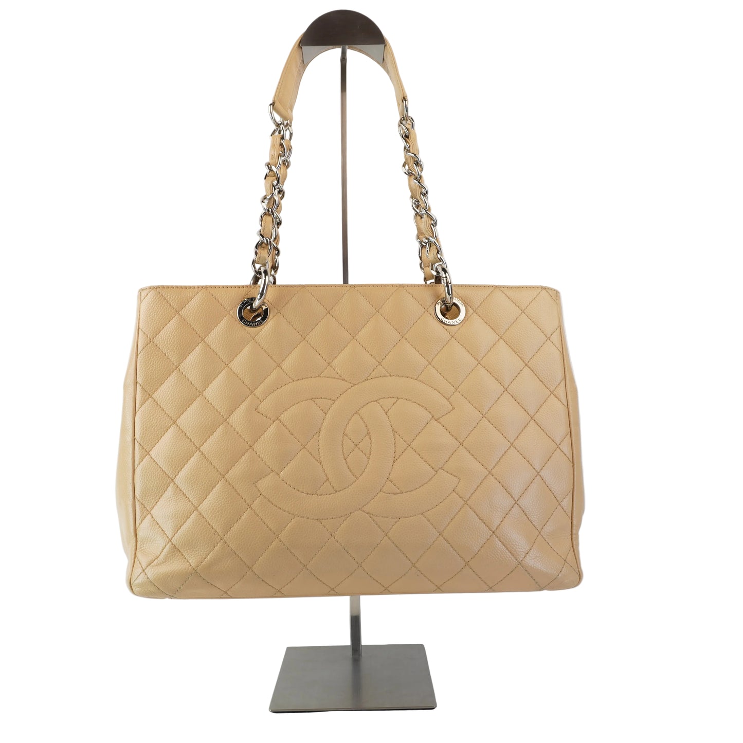 Chanel GST Beige Silver Hardware