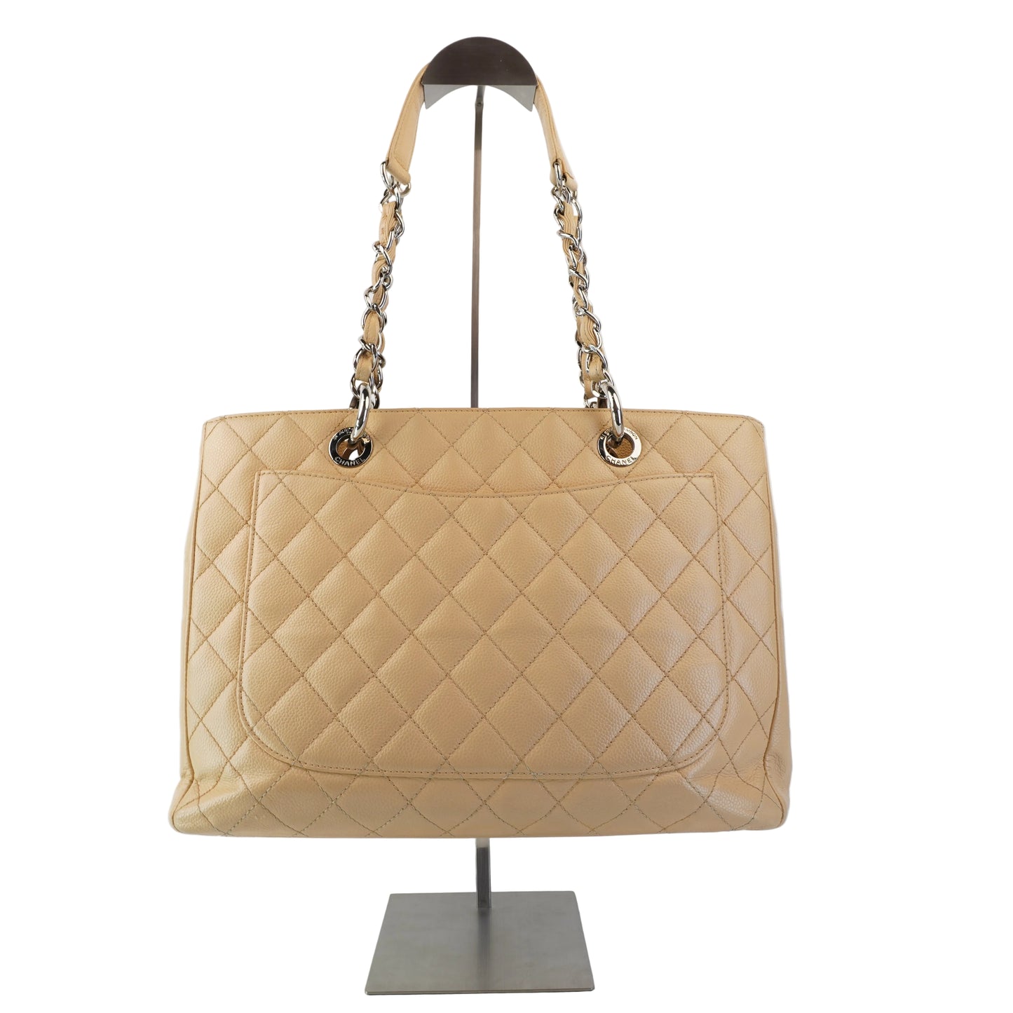 Chanel GST Beige Silver Hardware