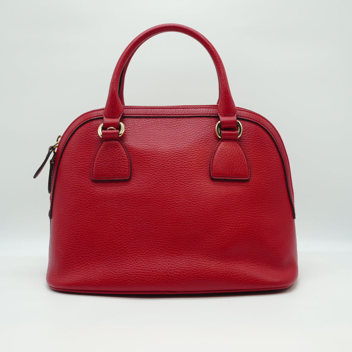 Gucci GG Charm Dome Satchel Medium Red GHW