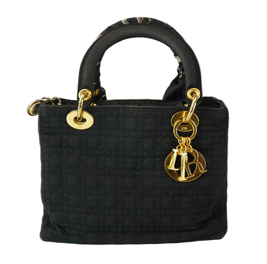 Dior	Lady Dior Cannage Nylon Black