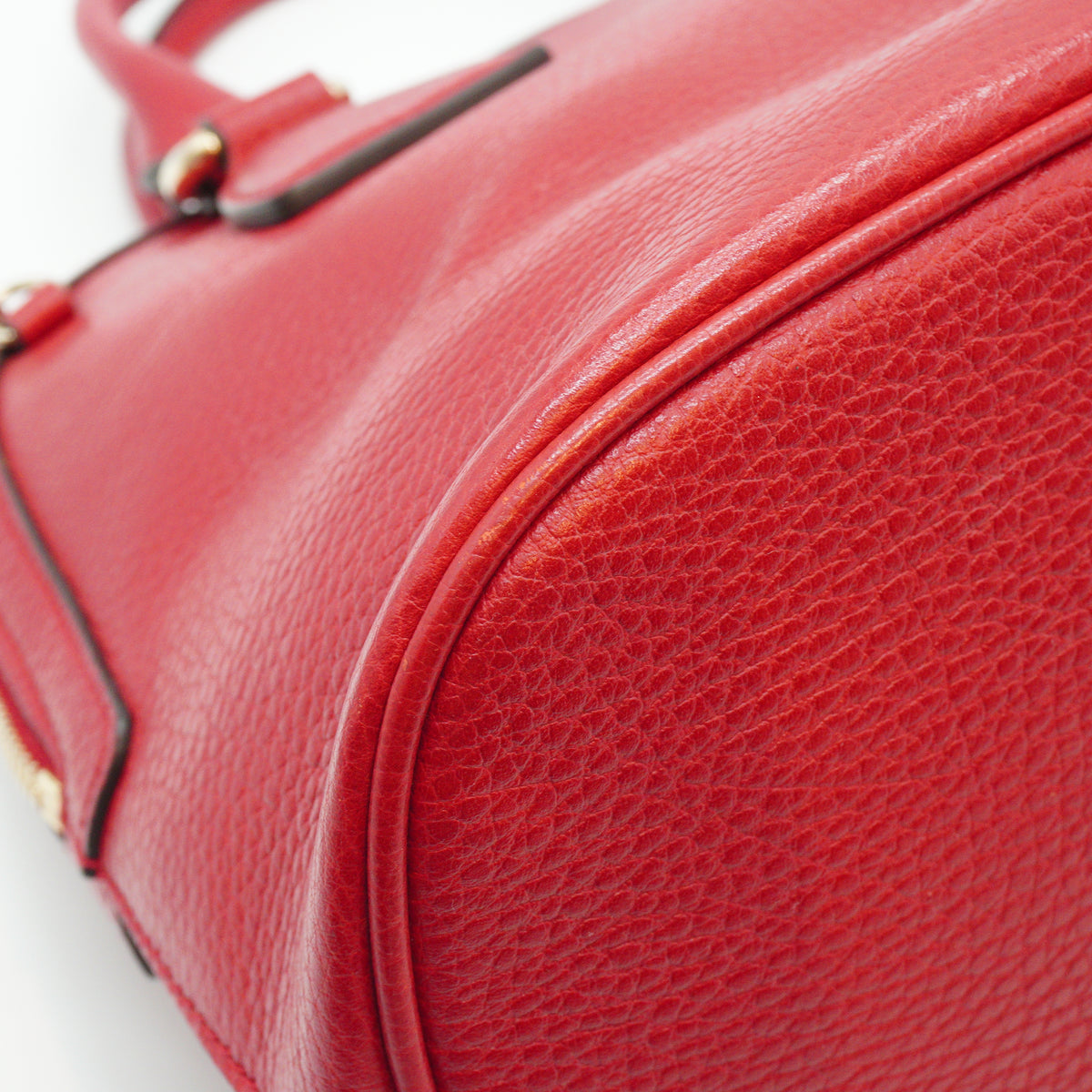 Gucci GG Charm Dome Satchel Medium Red GHW