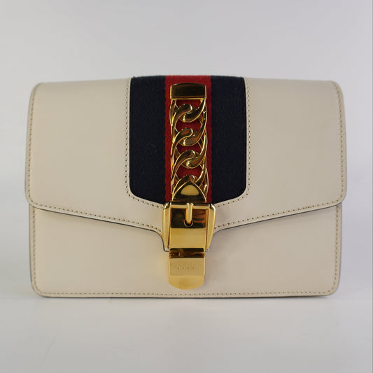Gucci Sylvie Shoulder Bag White
